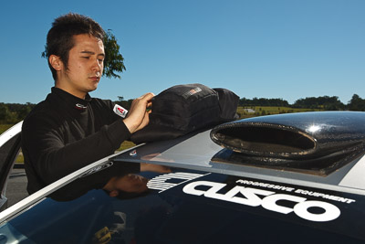 13-May-2011;APRC;Akira-Bamba;Asia-Pacific-Rally-Championship;Australia;Caloundra;IROQ;International-Rally-Of-Queensland;QLD;Queensland;Sunshine-Coast;auto;motorsport;portrait;racing;shakedown;wide-angle