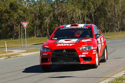 3;13-May-2011;3;APRC;Asia-Pacific-Rally-Championship;Australia;Caloundra;Gaurav-Gill;Glen-Macneall;IROQ;International-Rally-Of-Queensland;Mitsubishi-Lancer-Evolution-X;QLD;Queensland;Sunshine-Coast;Team-MRF;auto;motorsport;racing;shakedown;telephoto