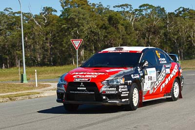 6;13-May-2011;6;APRC;Asia-Pacific-Rally-Championship;Australia;Caloundra;IROQ;International-Rally-Of-Queensland;Mitsubishi-Lancer-Evolution-IX;Pertamina-Cusco-Racing;QLD;Queensland;Rifat-Sungkar;Scott-Beckwith;Sunshine-Coast;auto;motorsport;racing;shakedown;telephoto