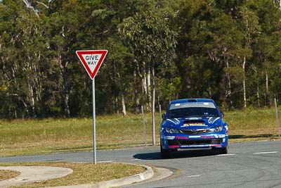 8;13-May-2011;8;APRC;Asia-Pacific-Rally-Championship;Australia;Caloundra;IROQ;International-Rally-Of-Queensland;Jean‒Louis-Leyraud;Malcom-Peden;QLD;Queensland;Subaru-Impreza-WRX-STI;Sunshine-Coast;auto;motorsport;racing;shakedown;telephoto