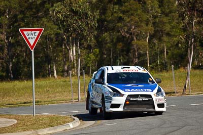 22;13-May-2011;22;ARC;Australia;Australian-Rally-Championship;Caloundra;IROQ;International-Rally-Of-Queensland;John-McCarthy;Mitsubishi-Lancer-Evolution-X;QLD;Queensland;Sachs-Rally-Team;Steven-Shepheard;Sunshine-Coast;auto;motorsport;racing;shakedown;telephoto