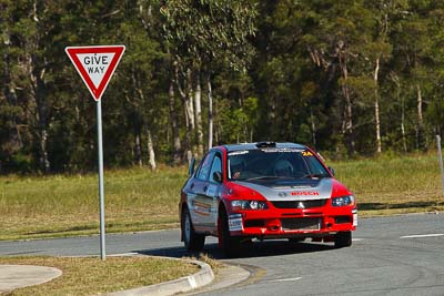 24;13-May-2011;24;ARC;Australia;Australian-Rally-Championship;Caloundra;Helen-Cheers;IROQ;International-Rally-Of-Queensland;Michael-Boaden;Mitsubishi-Lancer-Evolution-IX;QLD;Queensland;Sunshine-Coast;auto;motorsport;racing;shakedown;telephoto