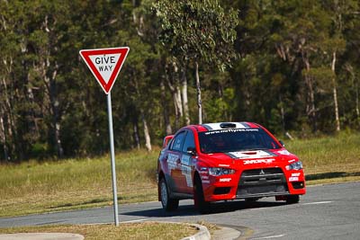 1;1;13-May-2011;APRC;Asia-Pacific-Rally-Championship;Australia;Caloundra;IROQ;International-Rally-Of-Queensland;Katsu-Taguchi;Mark-Stacey;Mitsubishi-Lancer-Evolution-X;QLD;Queensland;Sunshine-Coast;Team-MRF;auto;motorsport;racing;shakedown;telephoto