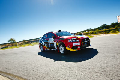 5;13-May-2011;5;APRC;Asia-Pacific-Rally-Championship;Australia;Caloundra;IROQ;Ieuan-Thomas;International-Rally-Of-Queensland;Mark-Higgins;Mitsubishi-Lancer-Evolution-X;QLD;Queensland;Soueast-Motor-Kumho-Team;Sunshine-Coast;auto;motorsport;racing;shakedown;sky;wide-angle