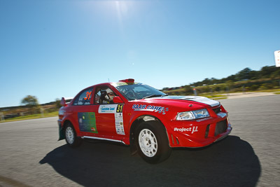 31;13-May-2011;31;ARC;Australia;Australian-Rally-Championship;Caitlin-Earley;Caloundra;IROQ;International-Rally-Of-Queensland;Michael-Bailey;Mitsubishi-Lancer-Evolution-IV;QLD;Queensland;Sunshine-Coast;auto;motorsport;racing;shakedown;sky;wide-angle