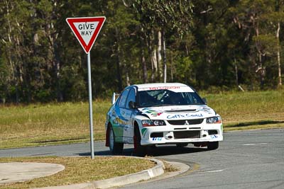 7;13-May-2011;7;APRC;Asia-Pacific-Rally-Championship;Australia;Caloundra;David-Green;IROQ;International-Rally-Of-Queensland;Mitsubishi-Lancer-Evolution-IX;Nathan-Quinn;QLD;Queensland;Sunshine-Coast;auto;motorsport;racing;shakedown;telephoto