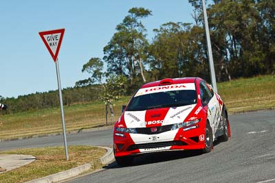 23;13-May-2011;23;ARC;Australia;Australian-Rally-Championship;Caloundra;Eli-Evans;Glen-Weston;Honda-Civic-Type-R;IROQ;International-Rally-Of-Queensland;QLD;Queensland;Sunshine-Coast;auto;motorsport;racing;shakedown;telephoto