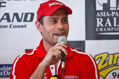 13-May-2011;APRC;Asia-Pacific-Rally-Championship;Australia;Caloundra;Gaurav-Gill;IROQ;International-Rally-Of-Queensland;QLD;Queensland;Sunshine-Coast;auto;interview;motorsport;portrait;press-conference;racing;shakedown;telephoto