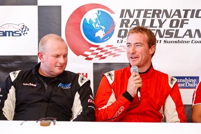 13-May-2011;ARC;Activ-RallySport;Australia;Australian-Rally-Championship;Caloundra;IROQ;International-Rally-Of-Queensland;Justin-Dowel;QLD;Queensland;Ryan-Smart;Sunshine-Coast;auto;motorsport;portrait;racing;shakedown;telephoto