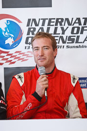 13-May-2011;ARC;Australia;Australian-Rally-Championship;Caloundra;IROQ;International-Rally-Of-Queensland;QLD;Queensland;Ryan-Smart;Sunshine-Coast;auto;interview;motorsport;portrait;press-conference;racing;shakedown;telephoto