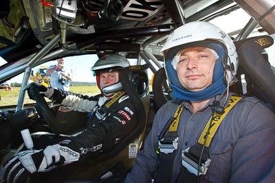 13-May-2011;ARC;Australia;Australian-Rally-Championship;Caloundra;IROQ;International-Rally-Of-Queensland;QLD;Queensland;Sunshine-Coast;auto;motorsport;portrait;racing;shakedown;wide-angle