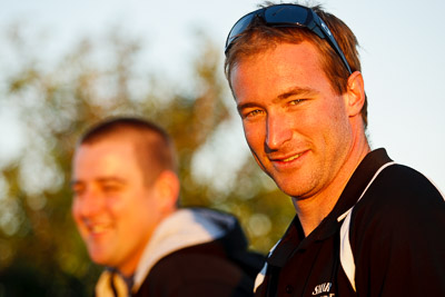 13-May-2011;2011-International-Rally-Of-Queensland;ARC;Australia;Australian-Rally-Championship;Caloundra;IROQ;International-Rally-Of-Queensland;QLD;Queensland;Ryan-Smart;Sunshine-Coast;Topshot;afternoon;auto;motorsport;portrait;racing;smile;telephoto;twilight