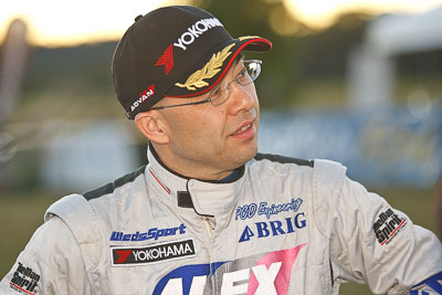 13-May-2011;APRC;Asia-Pacific-Rally-Championship;Atsushi-Masumura;Australia;Caloundra;IROQ;International-Rally-Of-Queensland;QLD;Queensland;Sunshine-Coast;auto;motorsport;portrait;racing;telephoto;twilight