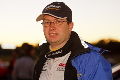 13-May-2011;ARC;Australia;Australian-Rally-Championship;Ben-Atkinson;Caloundra;IROQ;International-Rally-Of-Queensland;QLD;Queensland;Sunshine-Coast;auto;motorsport;portrait;racing;telephoto;twilight