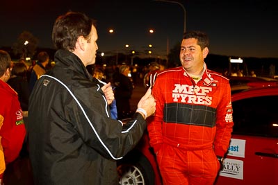 13-May-2011;APRC;Asia-Pacific-Rally-Championship;Australia;Caloundra;Glen-Macneall;IROQ;International-Rally-Of-Queensland;QLD;Queensland;Sunshine-Coast;auto;motorsport;night;portrait;racing;wide-angle