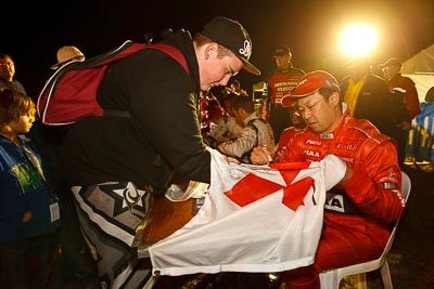 13-May-2011;APRC;Asia-Pacific-Rally-Championship;Australia;Caloundra;IROQ;International-Rally-Of-Queensland;Katsu-Taguchi;QLD;Queensland;Sunshine-Coast;auto;motorsport;night;portrait;racing;wide-angle