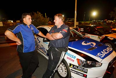 22;13-May-2011;22;ARC;Australia;Australian-Rally-Championship;Caloundra;IROQ;International-Rally-Of-Queensland;John-McCarthy;Mitsubishi-Lancer-Evolution-X;QLD;Queensland;Sachs-Rally-Team;Steven-Shepheard;Sunshine-Coast;auto;motorsport;night;portrait;racing;wide-angle