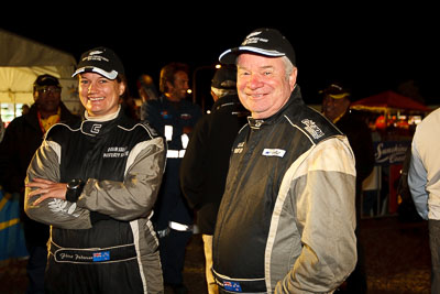 13-May-2011;APRC;Asia-Pacific-Rally-Championship;Australia;Brian-Green;Caloundra;Fleur-Pedersen;IROQ;International-Rally-Of-Queensland;QLD;Queensland;Sunshine-Coast;auto;motorsport;night;portrait;racing;wide-angle