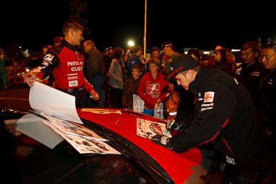 13-May-2011;APRC;Asia-Pacific-Rally-Championship;Australia;Caloundra;IROQ;International-Rally-Of-Queensland;QLD;Queensland;Rifat-Sungkar;Scott-Beckwith;Sunshine-Coast;auto;motorsport;night;portrait;racing;wide-angle