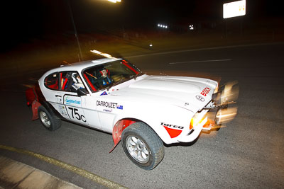 75;13-May-2011;75;Australia;Australian-Classic-Rally-Championship;Caloundra;Cameron-Reeves;Ford-Capri-Perana;IROQ;International-Rally-Of-Queensland;Paul-Darrouzet;QLD;Queensland;Sunshine-Coast;auto;motorsport;night;racing;wide-angle