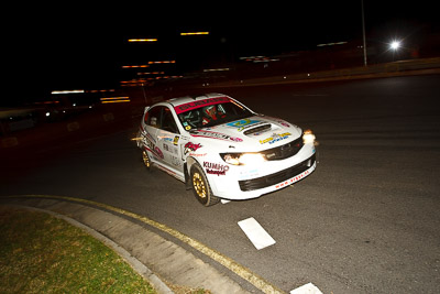 10;10;13-May-2011;APRC;Asia-Pacific-Rally-Championship;Australia;Caloundra;Daniel-Palau;IROQ;International-Rally-Of-Queensland;Possum-Bourne-Motorsport;QLD;Queensland;Sunshine-Coast;Thierry-Song;auto;motorsport;night;racing;wide-angle