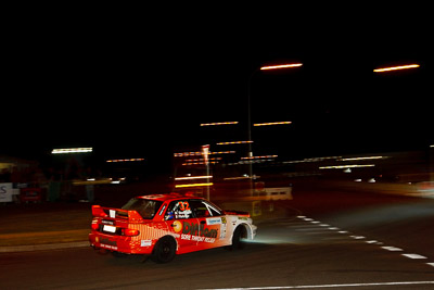 32;13-May-2011;ARC;Australia;Australian-Rally-Championship;Caloundra;IROQ;International-Rally-Of-Queensland;Mitsubishi-Lancer-Evolution-III;Nigel-Shellshear;Paul-Fletcher;QLD;Queensland;Sunshine-Coast;auto;motorsport;night;racing;wide-angle