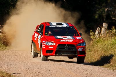 1;1;14-May-2011;APRC;Asia-Pacific-Rally-Championship;Australia;IROQ;Imbil;International-Rally-Of-Queensland;Katsu-Taguchi;Mark-Stacey;Mitsubishi-Lancer-Evolution-X;QLD;Queensland;Sunshine-Coast;Team-MRF;auto;motorsport;racing;super-telephoto