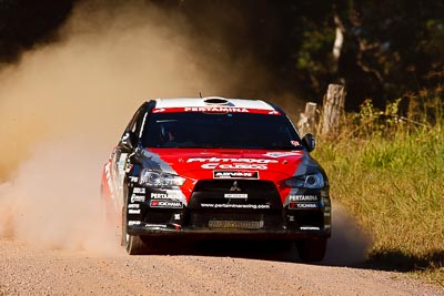 6;14-May-2011;6;APRC;Asia-Pacific-Rally-Championship;Australia;IROQ;Imbil;International-Rally-Of-Queensland;Mitsubishi-Lancer-Evolution-IX;Pertamina-Cusco-Racing;QLD;Queensland;Rifat-Sungkar;Scott-Beckwith;Sunshine-Coast;auto;motorsport;racing;super-telephoto