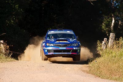8;14-May-2011;8;APRC;Asia-Pacific-Rally-Championship;Australia;IROQ;Imbil;International-Rally-Of-Queensland;Jean‒Louis-Leyraud;Malcom-Peden;QLD;Queensland;Subaru-Impreza-WRX-STI;Sunshine-Coast;auto;motorsport;racing;super-telephoto