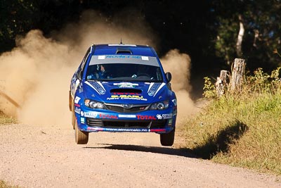 8;14-May-2011;8;APRC;Asia-Pacific-Rally-Championship;Australia;IROQ;Imbil;International-Rally-Of-Queensland;Jean‒Louis-Leyraud;Malcom-Peden;QLD;Queensland;Subaru-Impreza-WRX-STI;Sunshine-Coast;auto;motorsport;racing;super-telephoto