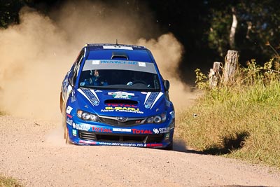 8;14-May-2011;8;APRC;Asia-Pacific-Rally-Championship;Australia;IROQ;Imbil;International-Rally-Of-Queensland;Jean‒Louis-Leyraud;Malcom-Peden;QLD;Queensland;Subaru-Impreza-WRX-STI;Sunshine-Coast;auto;motorsport;racing;super-telephoto