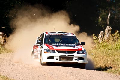 9;14-May-2011;9;APRC;Asia-Pacific-Rally-Championship;Australia;Brian-Green;Fleur-Pedersen;IROQ;Imbil;International-Rally-Of-Queensland;Mitsubishi-Lancer-Evolution-IX;QLD;Queensland;Sunshine-Coast;auto;motorsport;racing;super-telephoto