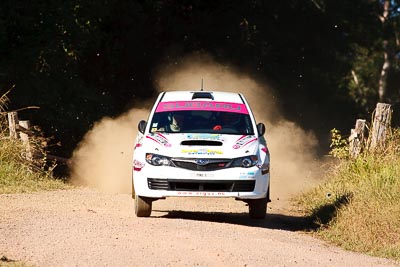 10;10;14-May-2011;APRC;Asia-Pacific-Rally-Championship;Australia;Daniel-Palau;IROQ;Imbil;International-Rally-Of-Queensland;Possum-Bourne-Motorsport;QLD;Queensland;Subaru-Impreza-WRX-STI;Sunshine-Coast;Thierry-Song;auto;motorsport;racing;super-telephoto