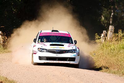 10;10;14-May-2011;APRC;Asia-Pacific-Rally-Championship;Australia;Daniel-Palau;IROQ;Imbil;International-Rally-Of-Queensland;Possum-Bourne-Motorsport;QLD;Queensland;Subaru-Impreza-WRX-STI;Sunshine-Coast;Thierry-Song;auto;motorsport;racing;super-telephoto