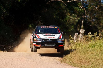 21;14-May-2011;21;ARC;Australia;Australian-Rally-Championship;IROQ;Imbil;International-Rally-Of-Queensland;Lee-Tierney;Mark-Pedder;Mitsubishi-Lancer-Evolution-IX;Pedders-Suspension;QLD;Queensland;Sunshine-Coast;auto;motorsport;racing;super-telephoto