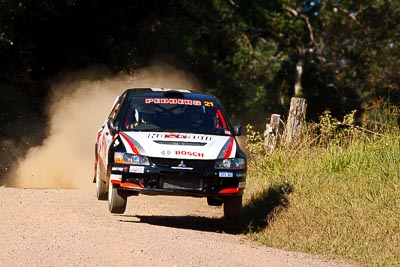 21;14-May-2011;21;ARC;Australia;Australian-Rally-Championship;IROQ;Imbil;International-Rally-Of-Queensland;Lee-Tierney;Mark-Pedder;Mitsubishi-Lancer-Evolution-IX;Pedders-Suspension;QLD;Queensland;Sunshine-Coast;auto;motorsport;racing;super-telephoto