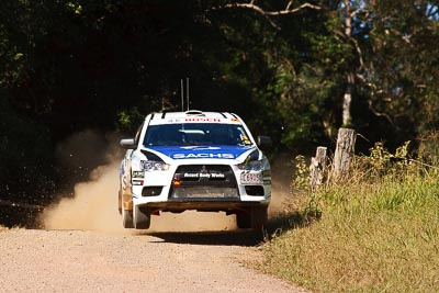 22;14-May-2011;22;ARC;Australia;Australian-Rally-Championship;IROQ;Imbil;International-Rally-Of-Queensland;John-McCarthy;Mitsubishi-Lancer-Evolution-X;QLD;Queensland;Sachs-Rally-Team;Steven-Shepheard;Sunshine-Coast;auto;motorsport;racing;super-telephoto