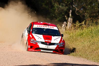 23;14-May-2011;23;ARC;Australia;Australian-Rally-Championship;Eli-Evans;Glen-Weston;Honda-Civic-Type-R;IROQ;Imbil;International-Rally-Of-Queensland;QLD;Queensland;Sunshine-Coast;auto;motorsport;racing;super-telephoto