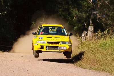 25;14-May-2011;25;ARC;Australia;Australian-Rally-Championship;Hugh-Reardon‒Smith;IROQ;Imbil;International-Rally-Of-Queensland;John-Goasdoue;Mitsubishi-Lancer-Evolution-VI;QLD;Queensland;Sunshine-Coast;auto;motorsport;racing;super-telephoto