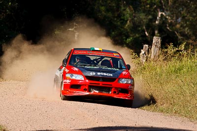 26;14-May-2011;26;ARC;Australia;Australian-Rally-Championship;Ben-Atkinson;Charlie-Drake;IROQ;Imbil;International-Rally-Of-Queensland;Mitsubishi-Lancer-Evolution-VIII;QLD;Queensland;Sunshine-Coast;auto;motorsport;racing;super-telephoto