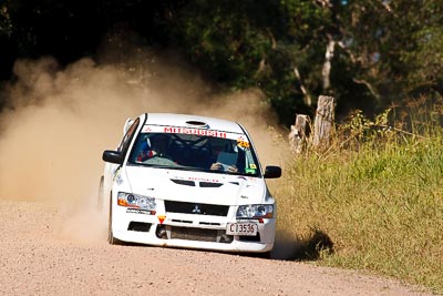 28;14-May-2011;ARC;Australia;Australian-Rally-Championship;IROQ;Imbil;International-Rally-Of-Queensland;Martin-Penfold;Mitsubishi-Lancer-Evolution-VII;Paul-Andrews;QLD;Queensland;Sunshine-Coast;auto;motorsport;racing;super-telephoto