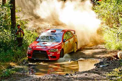 3;14-May-2011;3;APRC;Asia-Pacific-Rally-Championship;Australia;Gaurav-Gill;Glen-Macneall;IROQ;Imbil;International-Rally-Of-Queensland;Mitsubishi-Lancer-Evolution-X;QLD;Queensland;Sunshine-Coast;Team-MRF;auto;motorsport;racing;telephoto;water-splash