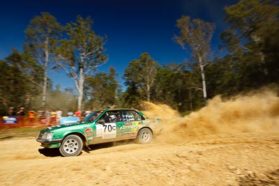 70;14-May-2011;70;Australia;Australian-Classic-Rally-Championship;Barry-Lowe;Helen-Pearl;Holden-Commodore-VC;IROQ;Imbil;International-Rally-Of-Queensland;QLD;Queensland;Sunshine-Coast;auto;motorsport;racing;special-stage;wide-angle