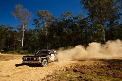 74;14-May-2011;Australia;Australian-Classic-Rally-Championship;Dave-Thompson;Ford-Falcon-XY-GT;IROQ;Imbil;International-Rally-Of-Queensland;Matthew-Sanders;QLD;Queensland;Sunshine-Coast;auto;motorsport;racing;special-stage;wide-angle