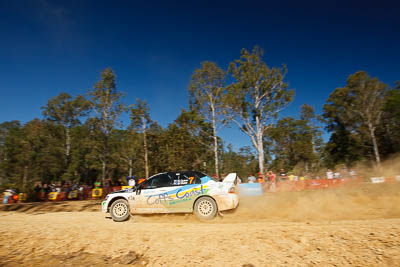 7;14-May-2011;7;APRC;Asia-Pacific-Rally-Championship;Australia;David-Green;IROQ;Imbil;International-Rally-Of-Queensland;Mitsubishi-Lancer-Evolution-IX;Nathan-Quinn;QLD;Queensland;Sunshine-Coast;auto;motorsport;racing;special-stage;wide-angle