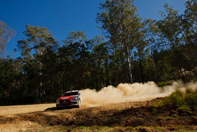 6;14-May-2011;6;APRC;Asia-Pacific-Rally-Championship;Australia;IROQ;Imbil;International-Rally-Of-Queensland;Mitsubishi-Lancer-Evolution-IX;Pertamina-Cusco-Racing;QLD;Queensland;Rifat-Sungkar;Scott-Beckwith;Sunshine-Coast;auto;motorsport;racing;special-stage;wide-angle