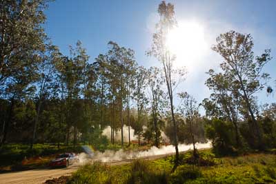 12;12;14-May-2011;APRC;Asia-Pacific-Rally-Championship;Australia;Bosowa-Rally-Team;Hade-Mboi;IROQ;Imbil;International-Rally-Of-Queensland;Mitsubishi-Lancer-Evolution-IX;QLD;Queensland;Subhan-Aksa;Sunshine-Coast;auto;motorsport;racing;sky;special-stage;sun;wide-angle