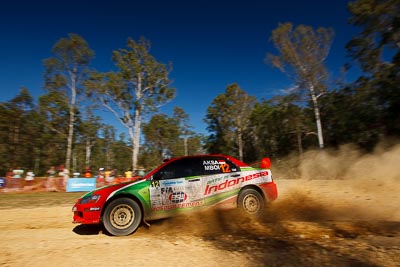 12;12;14-May-2011;APRC;Asia-Pacific-Rally-Championship;Australia;Bosowa-Rally-Team;Hade-Mboi;IROQ;Imbil;International-Rally-Of-Queensland;Mitsubishi-Lancer-Evolution-IX;QLD;Queensland;Subhan-Aksa;Sunshine-Coast;auto;motorsport;racing;special-stage;wide-angle