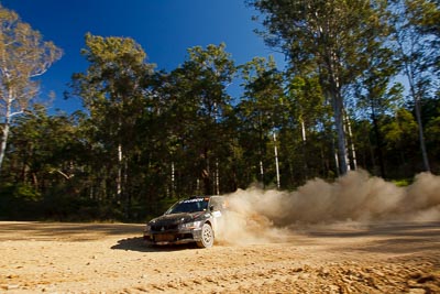 19;14-May-2011;19;ARC;Activ-RallySport;Australia;Australian-Rally-Championship;IROQ;Imbil;International-Rally-Of-Queensland;Justin-Dowel;Matt-Lee;Mitsubishi-Lancer-Evolution-IX;QLD;Queensland;Sunshine-Coast;auto;motorsport;racing;special-stage;wide-angle