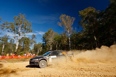 19;14-May-2011;19;ARC;Activ-RallySport;Australia;Australian-Rally-Championship;IROQ;Imbil;International-Rally-Of-Queensland;Justin-Dowel;Matt-Lee;Mitsubishi-Lancer-Evolution-IX;QLD;Queensland;Sunshine-Coast;auto;motorsport;racing;special-stage;wide-angle